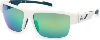 adidas Sp 0070 Sportzonnebril - unisex - Zonnebrillen - Wit - ONE Size - Leer - Accessoires