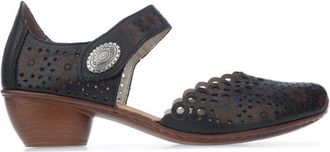 Rieker Womens Mary Jane Leather Shoes in Black - Size UK 6.5