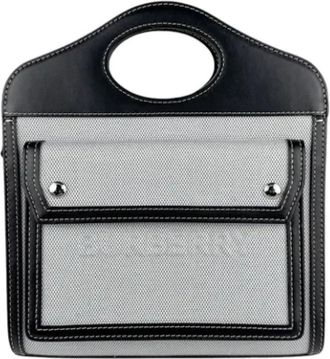 Burberry Pre-owned Handbags, female, Black, Size: ONE SIZE Pre-owned Canvas handbags