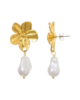 Adornia Adornia Spring2 18K Faux-Pearl Earrings