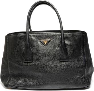 Prada Black Leather Tote Bag (Pre-Owned)