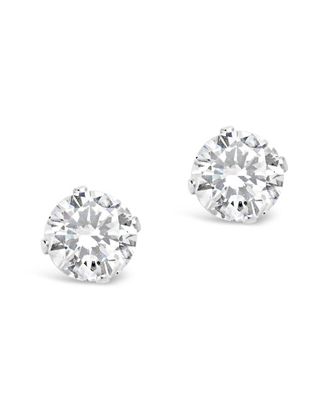Sterling Forever Silver Cz Studs