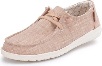 Hey Dude Womens Wendy Lace-Up Loafers - Sparkling Rose Gold