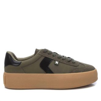 Xti Womens Textile Sneakers In Khaki