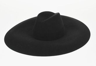 Balmain Solid Color Rabbit Felt Floppy Hat size 56