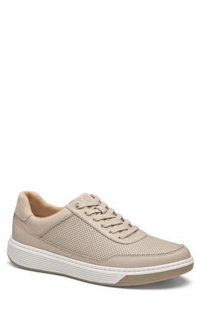 Johnston & Murphy Dawson Perforated Leather Sneaker in Beige Full Grain at Nordstrom, Size 10.5