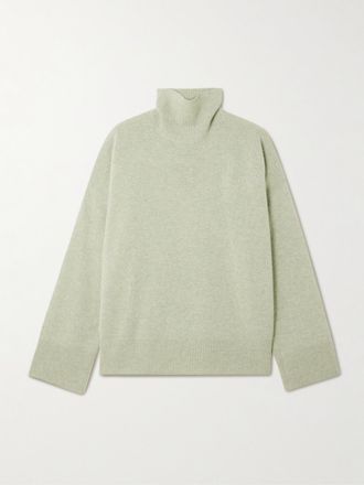 Le Kasha Pullover A Collo Alto In Cashmere Biologico - Verde