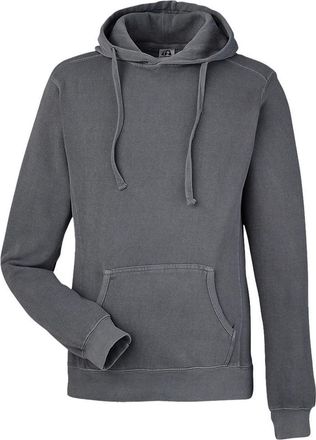 J. America Pigment-Dyed Fleece Hooded Sweatshirt