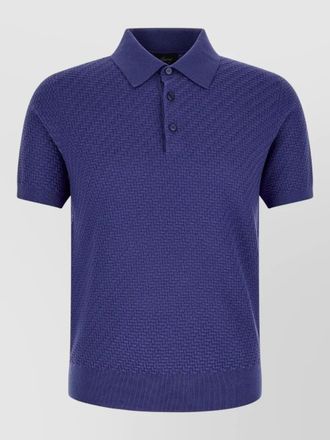 Brioni textured polo shirt short sleeve collar