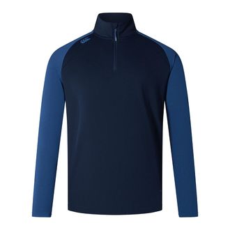 Canterbury Of New Zealand Heren Elite basislaagshirt met kwartritssluiting, enkellaags (Marine/True Navy Marl)