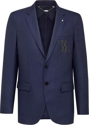 Billionaire Boys Club Blazer Double B - Heren - Blazers - Blauw - L - Wol - Jassen
