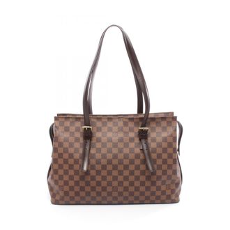 Louis Vuitton Brown Damier Canvas Pvc Leather Tote Bag (Pre-Owned)