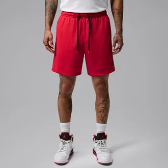 Nike Jordan Mens Jordan Brooklyn Mesh Shorts in Red | IR1419-657
