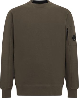 C.P. Company Mens Lens Crew Neck Sweatshirt - Green Cotton - Size Small