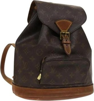 Louis Vuitton Pre-owned Backpacks, female, Brown, Size: ONE SIZE Pre-owned Vintage Canvas Backpack