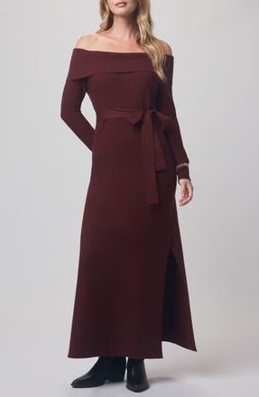 Splendid x @cellajaneblog Over the Shoulder Sweater Dress in Rosewood at Nordstrom Rack, Size Large