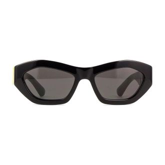 Bottega Veneta BV1221S001 Geometric Full Rim Sunglasses - Black
