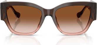 Versace 55mm Cat Eye Sunglasses in Brown Gradient /Brown at Nordstrom