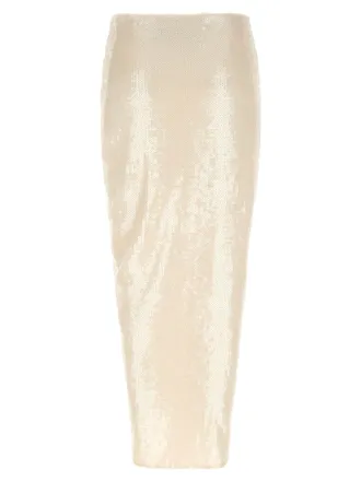 Rotate Sequin-Embroidered Skirt - Ivory
