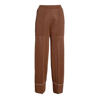 Circus Hotel Wide Trousers, female, Brown, Size: M Wide Trousers
