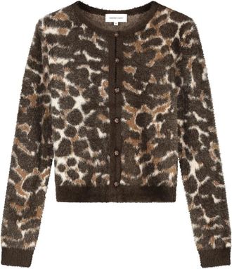 Fab By Fabienne Chapot Henry Leopard Cardigan - Dames - Vesten - Bruin - S - Leer - Truien & Vesten