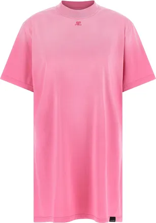 Courr&egrave;ges Multicolor Cotton Short Womens Dress