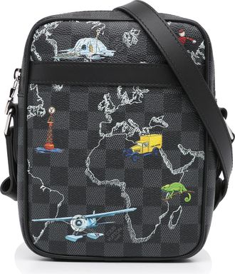 Louis Vuitton Damier Graphite Renaissance Map Danube Slim PM