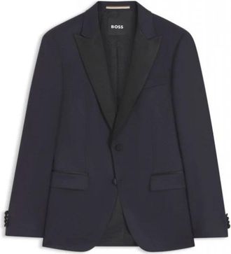 HUGO BOSS H-Huge Tux P B1 - Heren - Blazers - Blauw - XL - Wol - Jassen
