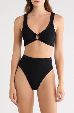 Hunza G Nadine Two-Piece Swimsuit in Black at Nordstrom