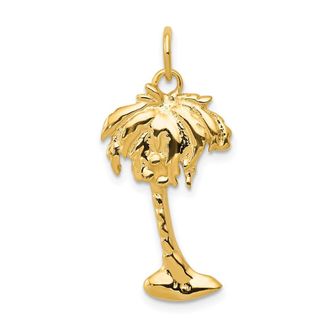Diamond2Deal 14k Yellow Gold Palm Tree Charm