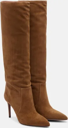 PARIS TEXAS Stiletto suede knee-high boots