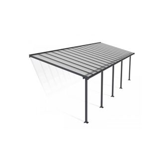 Palram Patio Cover Olympia 3 x 9.71 Clear - L980 x W300 x H305 cm - Grey