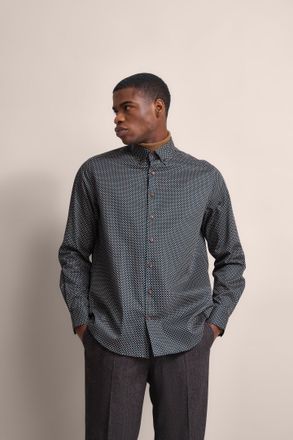 Bugatti Langarmhemd BUGATTI, Herren, Gr. S, Normalgr&ouml;ssen, blau (petrol), 100% Baumwolle, unifarben, normal, eckige 2-Knopf-Manschette, Hemden Langarmhemd, mi