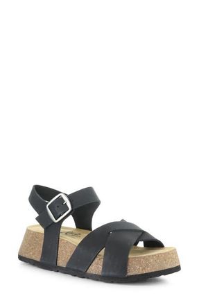 Bos. & Co. Cielo Platform Wedge Sandal in Black at Nordstrom, Size 10-10.5Us