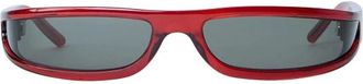 Rick Owens Accessoires, Heren, Rood, ONE Size, Nylon, Fog Zonnebril