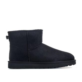 UGG Womens Ugg Classic Mini II Boots in Black Sheepskin - Size UK 7.5