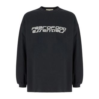 Fear of God Tops, Heren, Zwart, M, 125Ho 254541F 90s Long Sleeve Tee