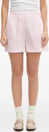 Sporty & Rich Shorts Hotel Eden Roc a righe - Rosa