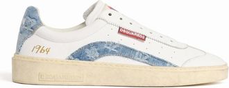 Dsquared2 Mens D2 Monogram Rider Sneakers - White - Size: 10