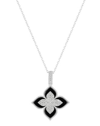 Suzy Levian Suzy Levian Silver Cz Clover Pendant