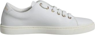 Dolce & Gabbana Heilige Hart Studded Leren Sneakers - Dames - Sneakers - Wit - 40 1/2 EU - Leer - Schoenen