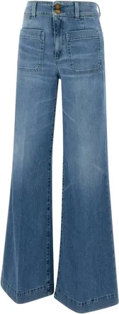 Seafarer Flared Jeans, female, Blue, Size: W29 Jane Womens Wide Leg Jeans