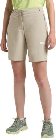 Jack Wolfskin Shorts JACK WOLFSKIN HIKEOUT SHORTS W, Damen, Gr. 38, Normalgr&ouml;ssen, grau (stone), Obermaterial: 86% Polyamid, 14% sonstige Fasern. Futter: 100% Polye