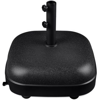 Best Choice Products 123lb Capacity Fillable Mobile Umbrella Base for Patio, Deck, 4 Wheels - Dome Square Black