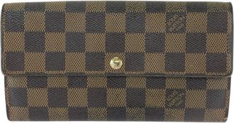 Louis Vuitton Brown Pvc Long Wallet (Bi-Fold) (Pre-Owned)