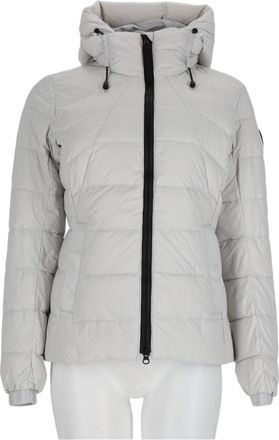 Canada Goose White Quilted Adjustable Drawstring Down Jacket