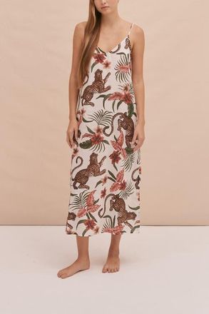 Desmond & Dempsey Slip Nightie in Soleia Cream at Nordstrom, Size Xx-Large Uk