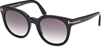 Tom Ford Moira Zonnebril Zwart Ft 1109 01B - Dames - Zonnebrillen - Zwart - 53 MM - Accessoires