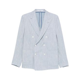 Tagliatore Formal Blazers, male, Blue, Size: M Darrel Double-Breasted Jacket