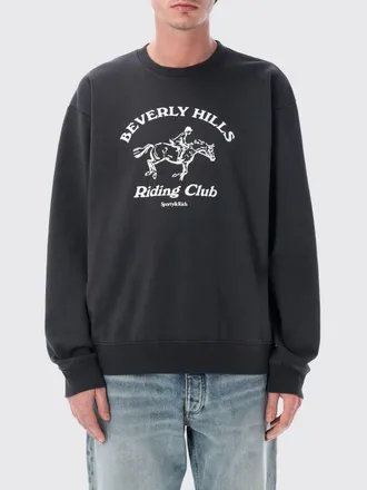 Sporty & Rich Printed Cotton Crewneck Sweatshirt
